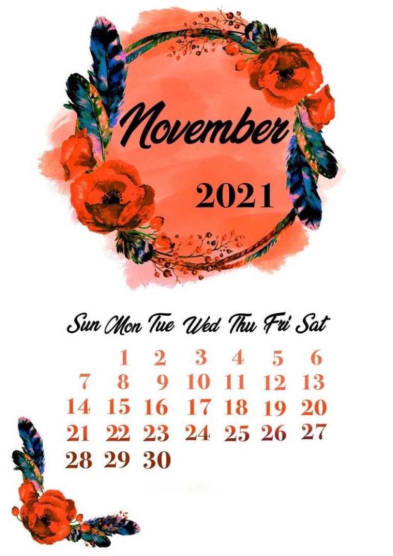 November 2021 Calendar Layout