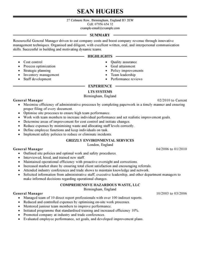 Project Manager Resume Objective