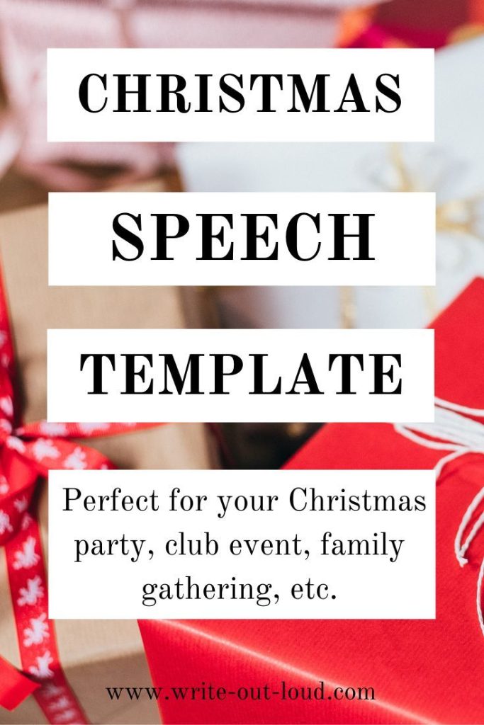 sample welcome speech for christmas celebration