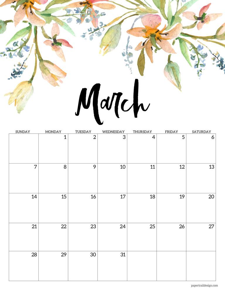 February 2021 Calendar Design