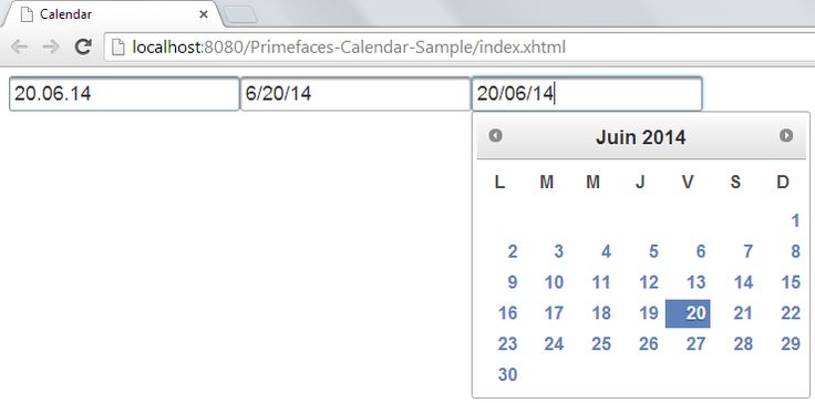 Calendar Example Java