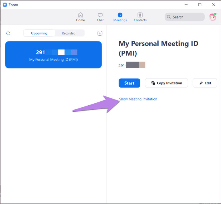 how to find zoom meeting id from link