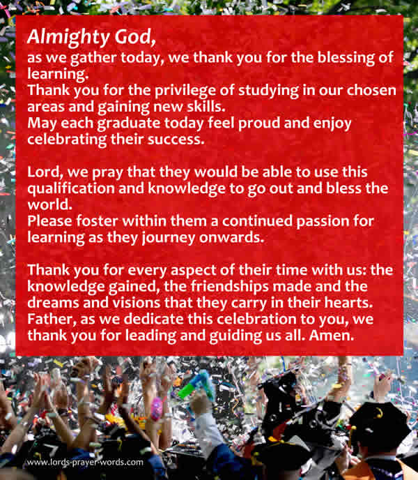 How Do You Write An Opening Prayer For Graduation Coverletterpedia