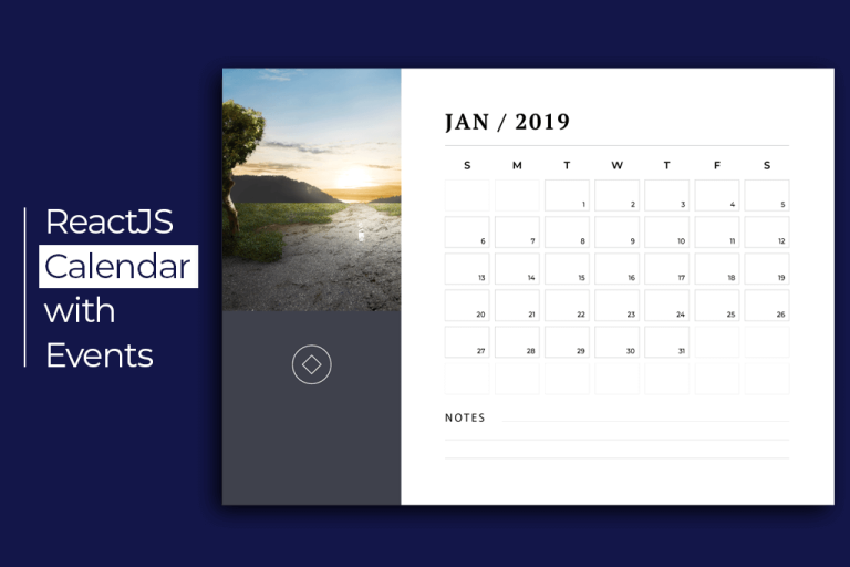 React Event Calendar Example
