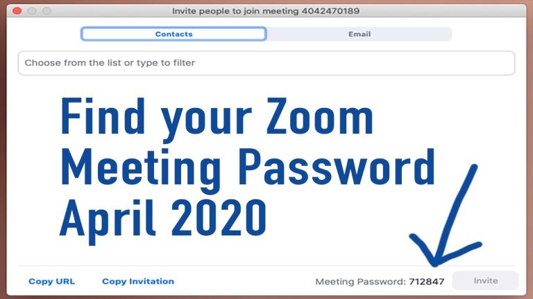 How To Find The Meeting Password On Zoom