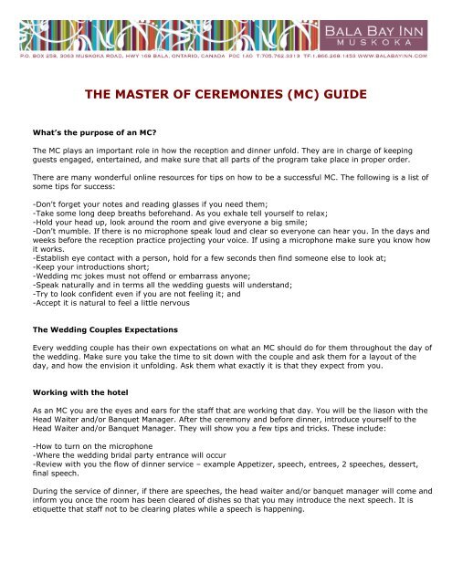 How To Introduce Yourself As A Master Of Ceremony