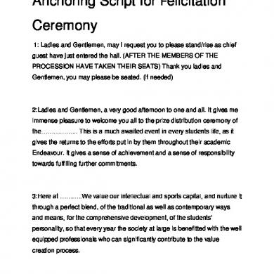 Emcee Script For Convocation Ceremony