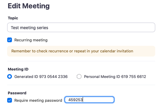 How To Change My Zoom Meeting Password