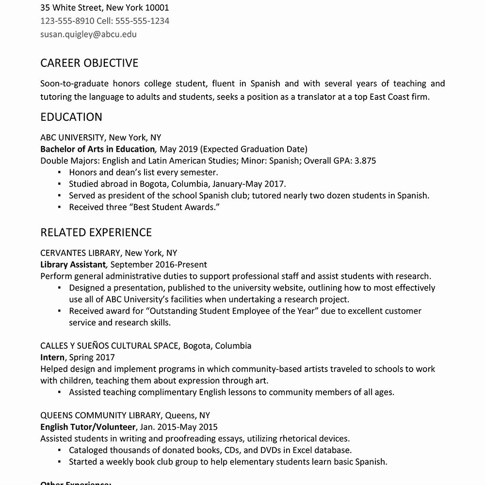 Administrative Assistant Resume Examples With No Experience