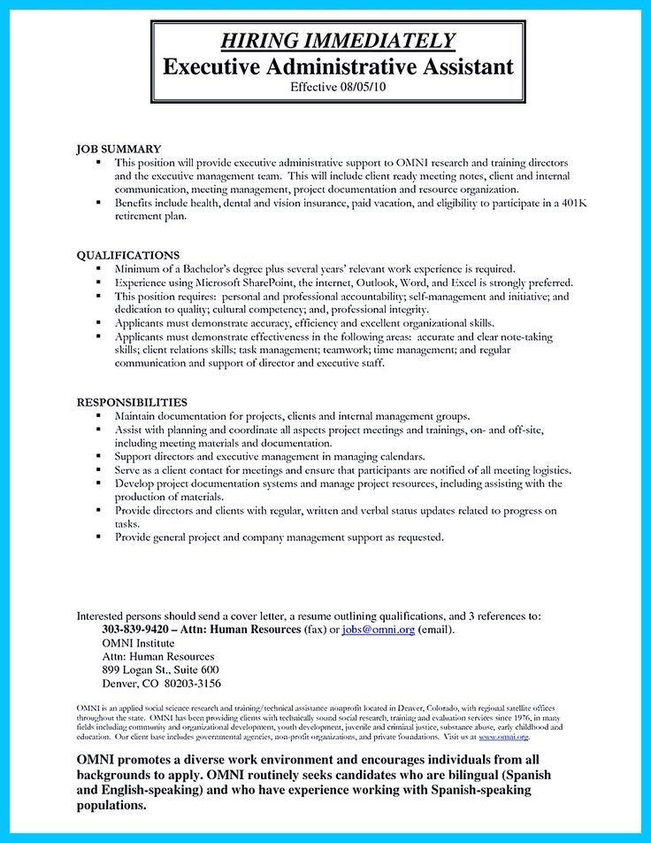 Resume Summary Examples Entry Level Administrative Assistant