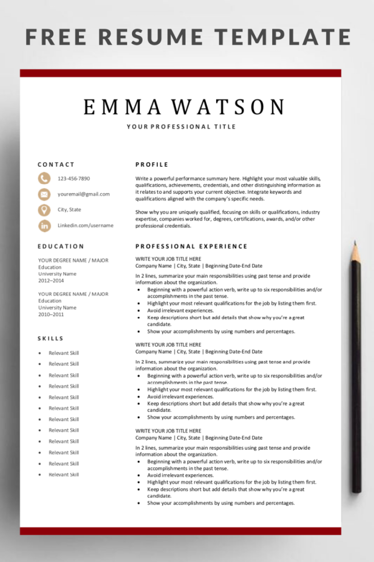 Best Resume Format For Experienced Candidates Download