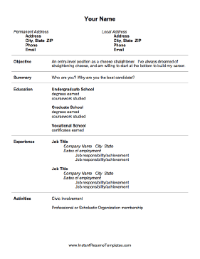 Examples Of Resumes With Limited Work Experience