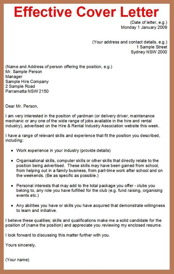 How To Write A Cover Letter For A Resume Examples