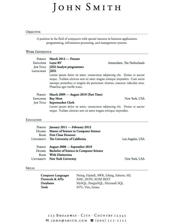 Resume Examples College Graduate No Experience