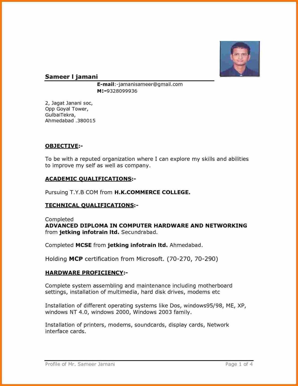 Cv Cover Letter Template Word Download
