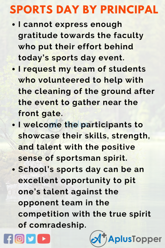 Sample Closing Remarks For Sports Event