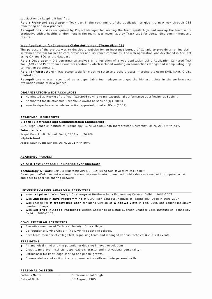 How To Write Project Description In Resume For Experience