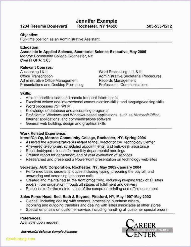 Administrative Assistant Resume Objective Sample