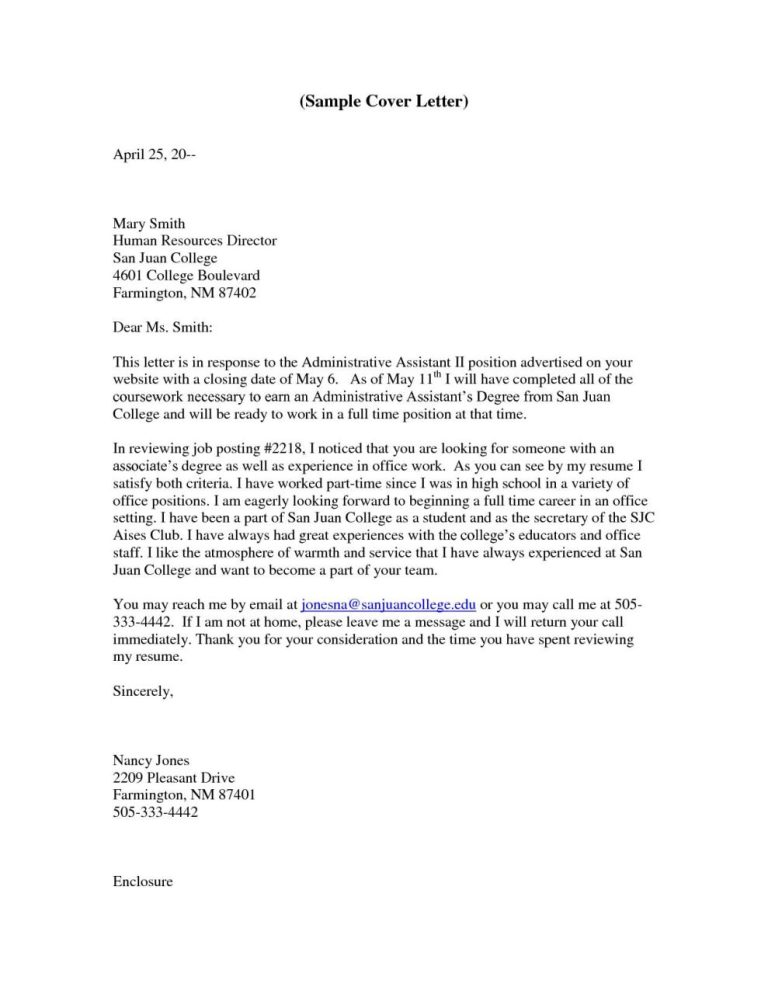 Cover Letter Template For Medical Administrative Assistant