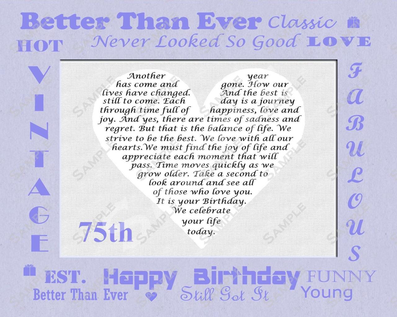 Happy Birthday Poems For Daughter The Happy 75th Birthday Toast Poem