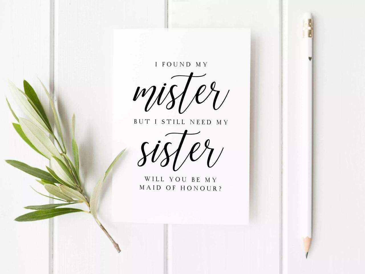 Sister Maid Of Honor Quote