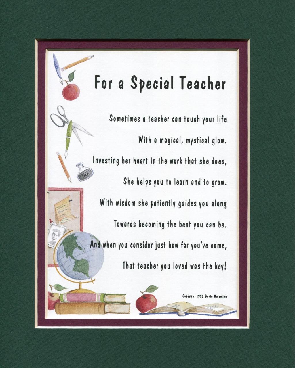 Teacher Thankyou Poem Teacher Graduation Teacher Etsy in 2021 Teacher graduation gifts