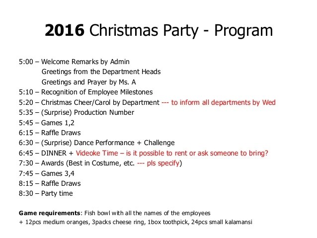 2016 christmas party