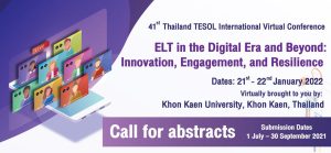 The 41st Thailand TESOL International Virtual Conference 2022