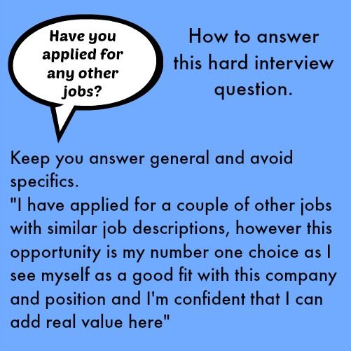 Hard Interview Questions with Good Answers Job interview advice, Job interview tips, Interview