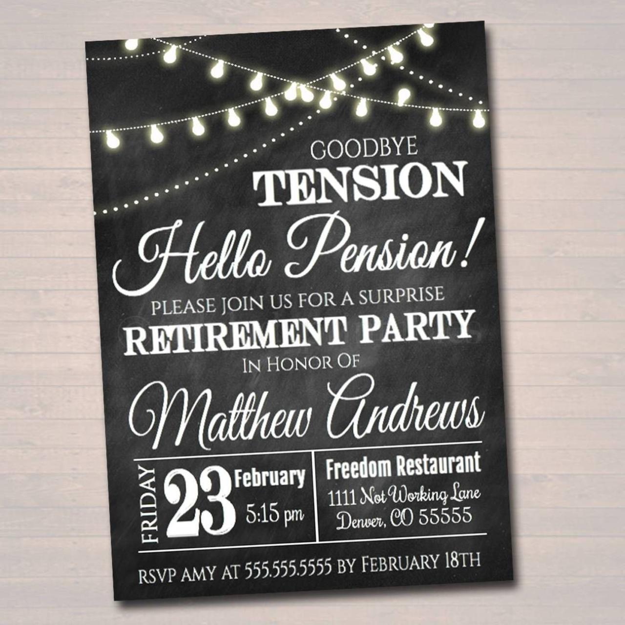 Pin on Retirement party invitations