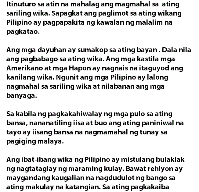 Closing Remarks In Filipino
