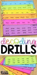 Decoding Drills for Building Phonics Fluency in 2020 Reading intervention activities, Reading