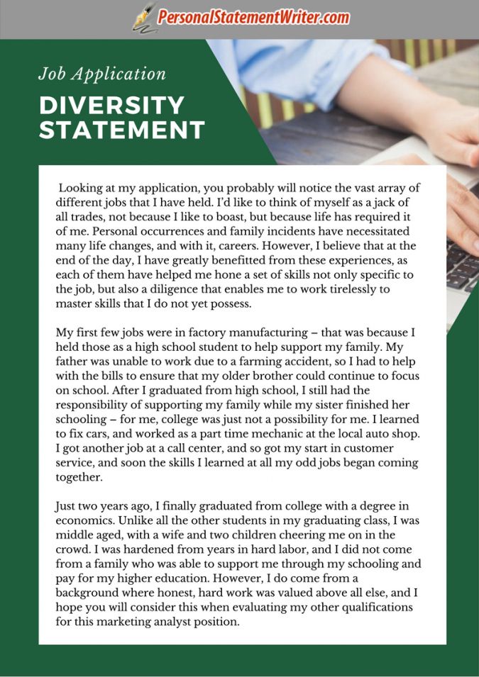 Get Our Sample of Personal Statement Template For Job Application Job application, Personal