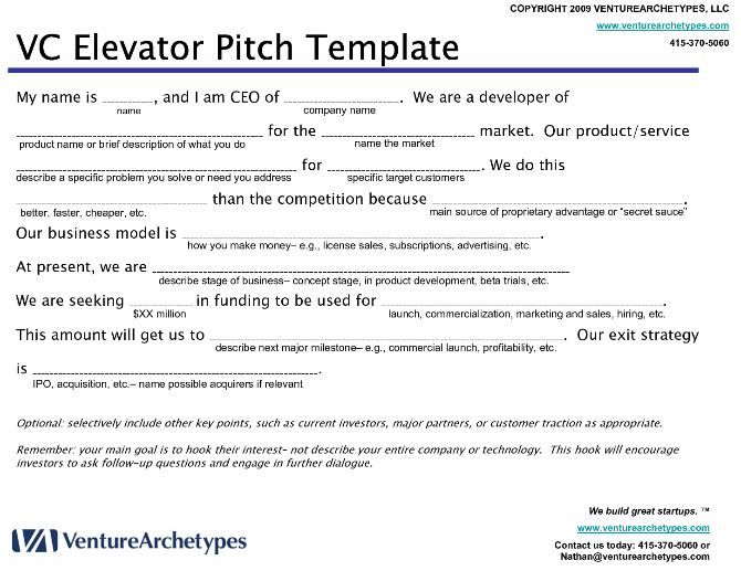 Example Of Elevator Pitch For College Students