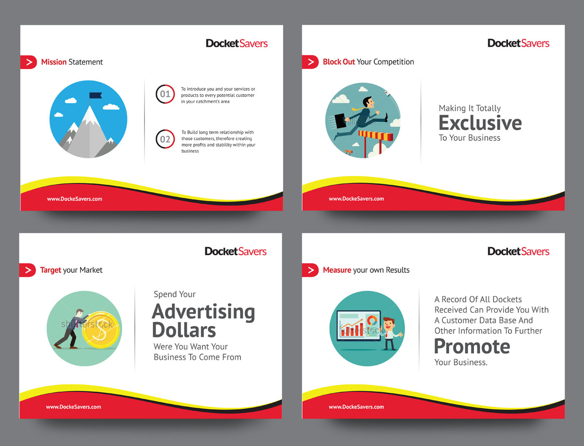 PowerPoint / PDF Presentation For DocketSavers Coupon Website 61 PowerPoint Designs for