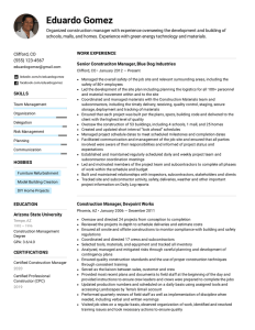 Construction Manager Resume Example & Writing Tips for 2021