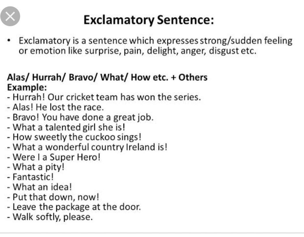 10 example of exclamatory sentences Brainly.in