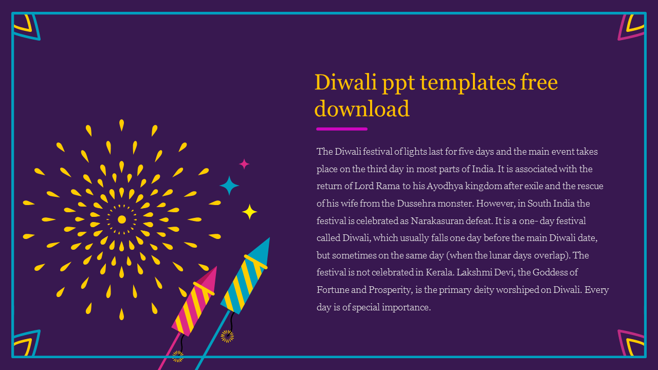 Download Diwali Greetings PPT Template For PowerPoint
