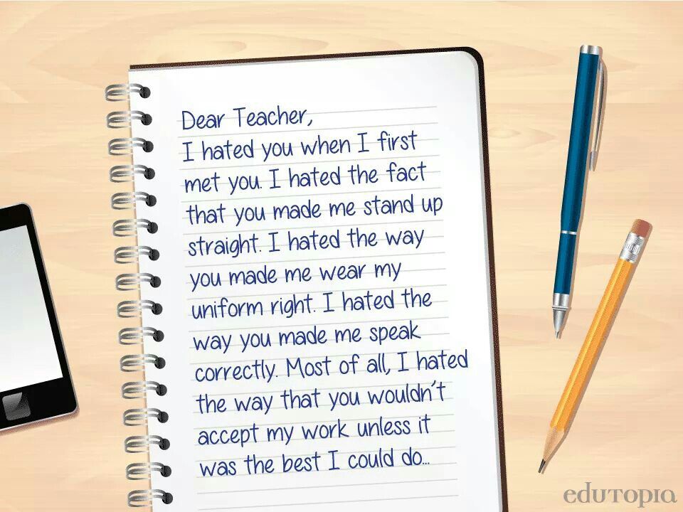Pin by Darlene Christnagel on Learning is life! Letter to teacher, Message for teacher