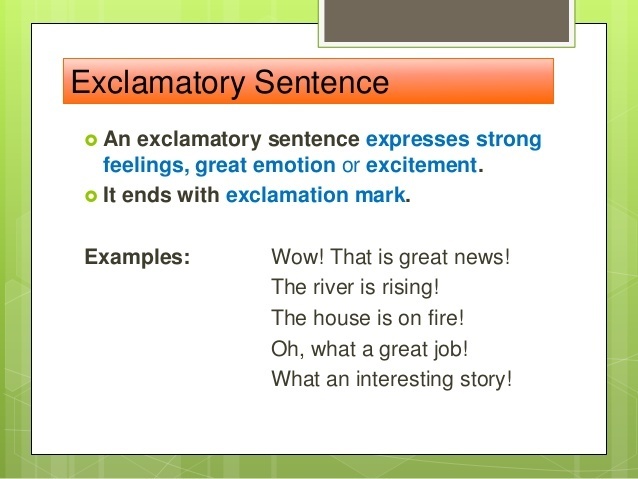 What Is Exclamatory Sentence And Example