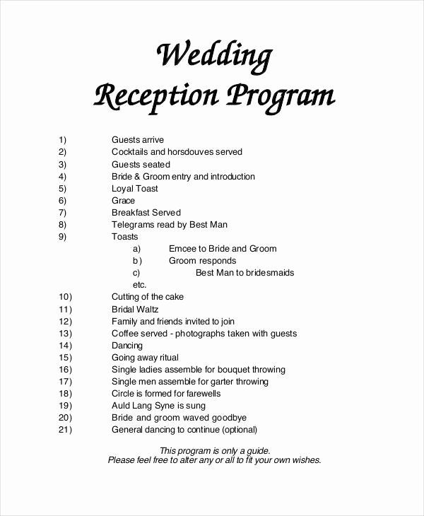 Host Wedding Reception Script