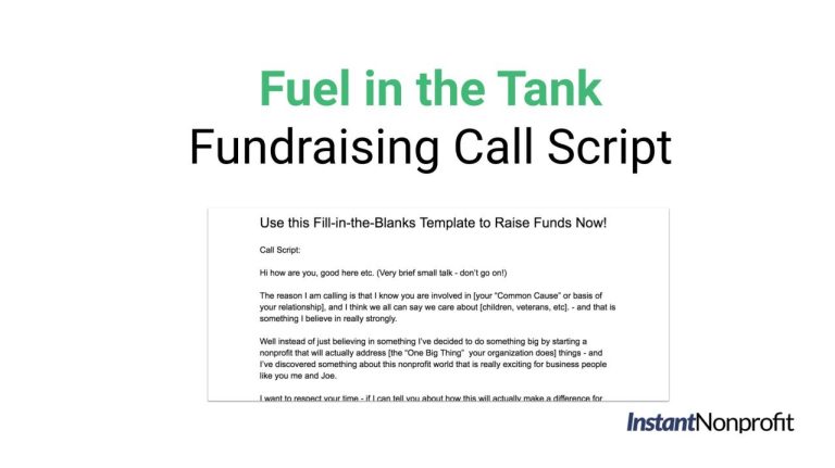 Fundraising Script Example