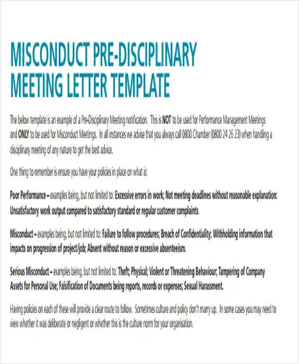 Meeting Letter Templates 9+ Free Sample, Example Format Download