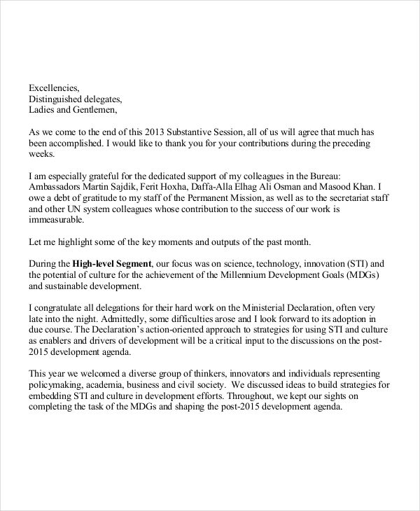 Closing Remarks Letter Sample Master of Template Document