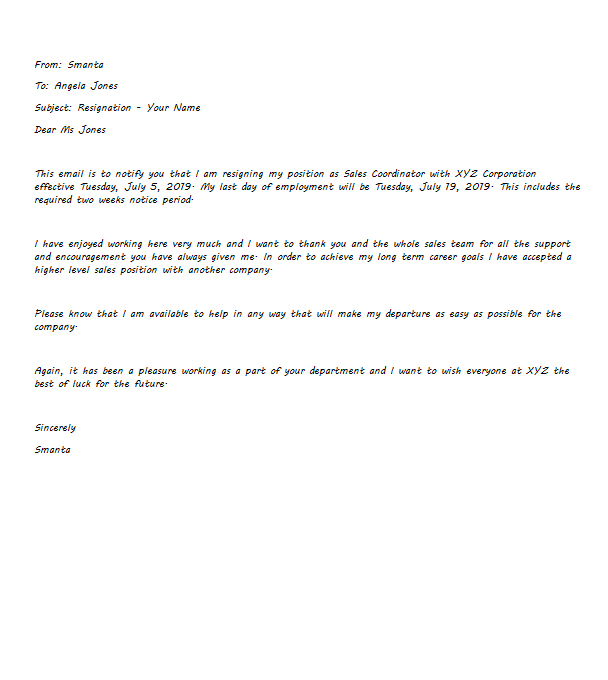 9+ Simple Resignation Letter Template to Show Courteous Action