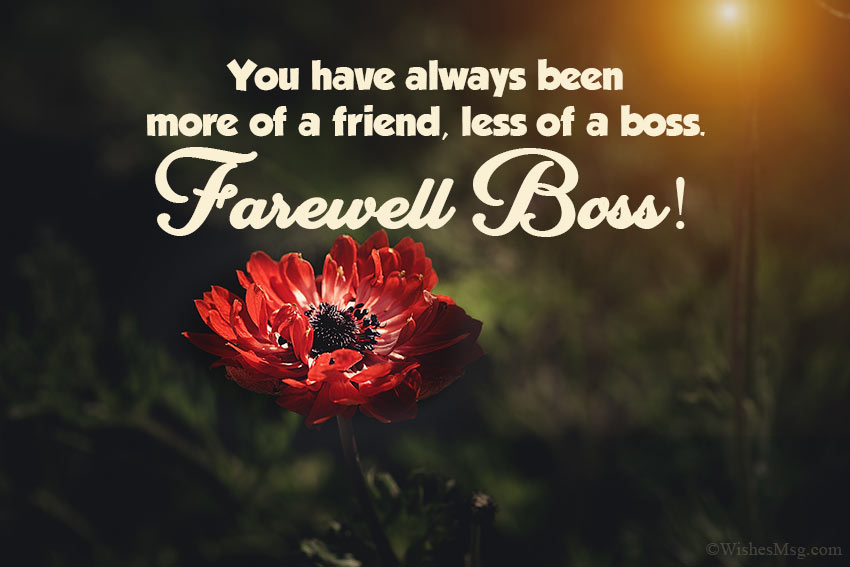 70 Farewell Messages To Boss Goodbye Wishes Quotes WishesMsg