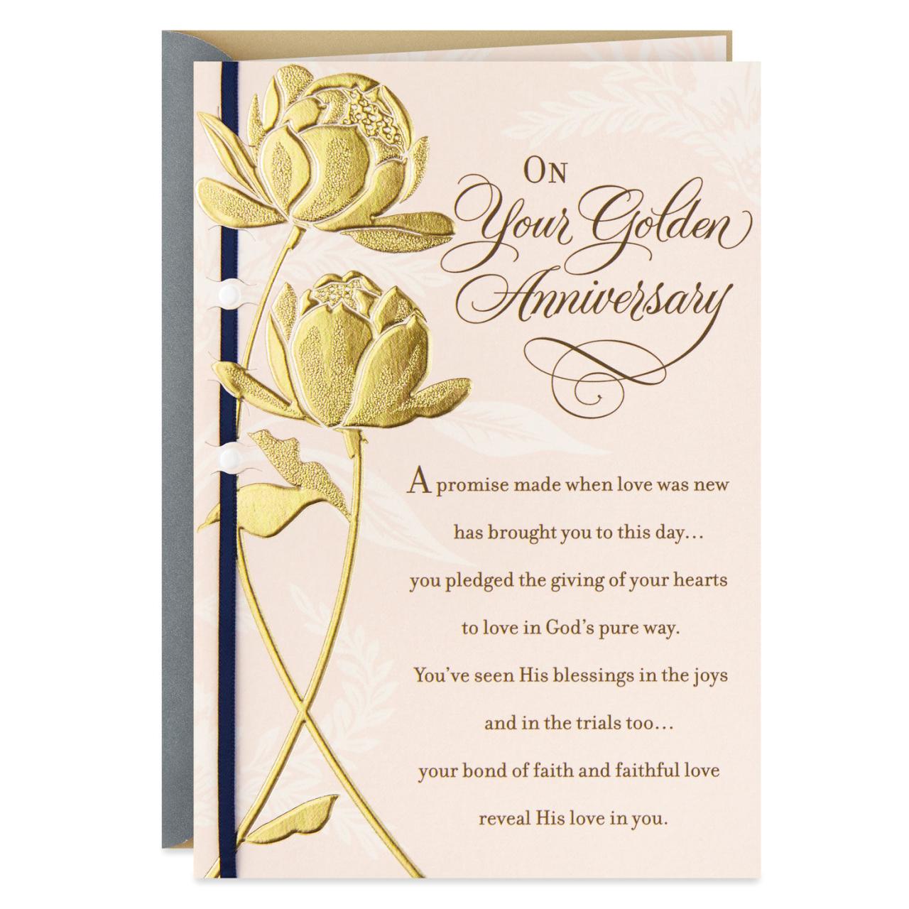 Rich Blessings Religious 50th Anniversary Card Greeting Cards Hallmark