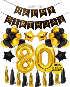 Buy 80th Birthday Decoration, 80th BIRTHDAY PARTY DECORATIONS KIT