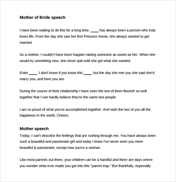 FREE 8+ Wedding Speech in PDF
