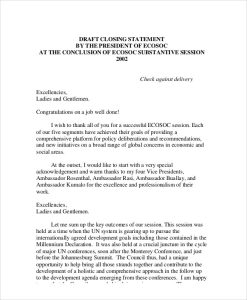 FREE 7+ Sample Closing Statement Templates in MS Word PDF